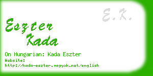 eszter kada business card